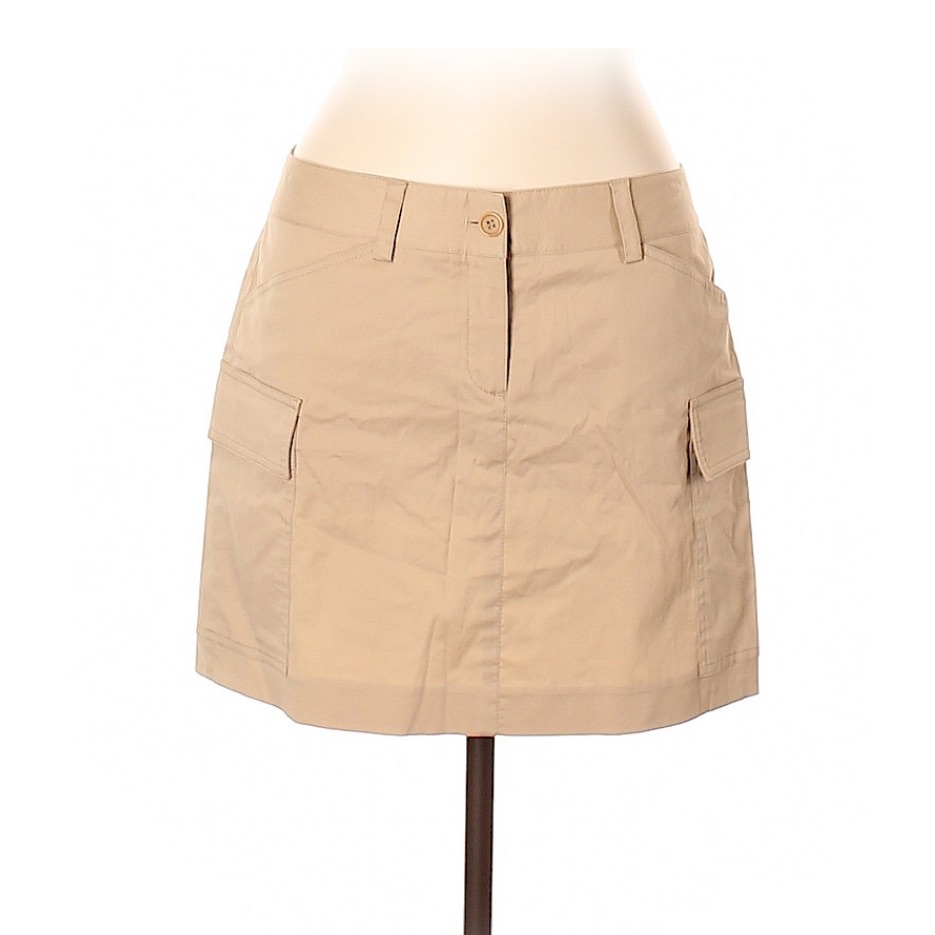 Theory Nwt Size 10 Khaki Skirt Msrp $115